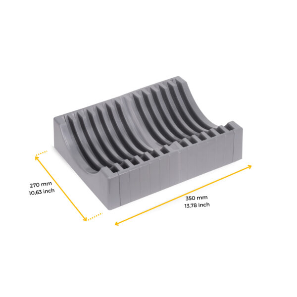 Emuca Kit de rangement pour assiettes, 13 assiettes maximum, Plastique, Gris – Image 11