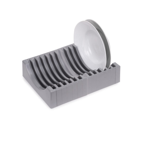 Emuca Kit de rangement pour assiettes, 13 assiettes maximum, Plastique, Gris – Image 2