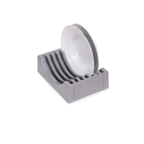 Emuca Kit de rangement pour assiettes, 13 assiettes maximum, Plastique, Gris – Image 3