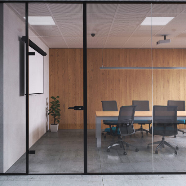 Emuca Serrure pour porte en verre avec cadre en bois, cylindre avec clés, pour porte en verre 8-12mm, acier et aluminium, peint en noir – Image 2