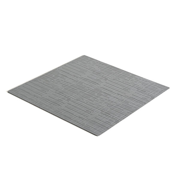 Emuca Tapis antidérapant pour tiroirs, Net, longueur 20m x 480mm, Plastique, Gris