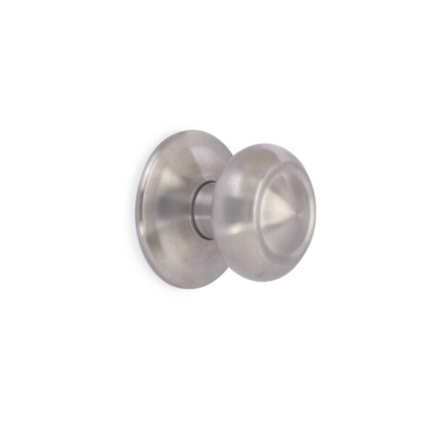 Emuca Bouton de porte d'entrée, Modèle Fedora, Ø70mm poignée pour porte d'entrée, Acier inoxydable, Nickel satiné – Image 3