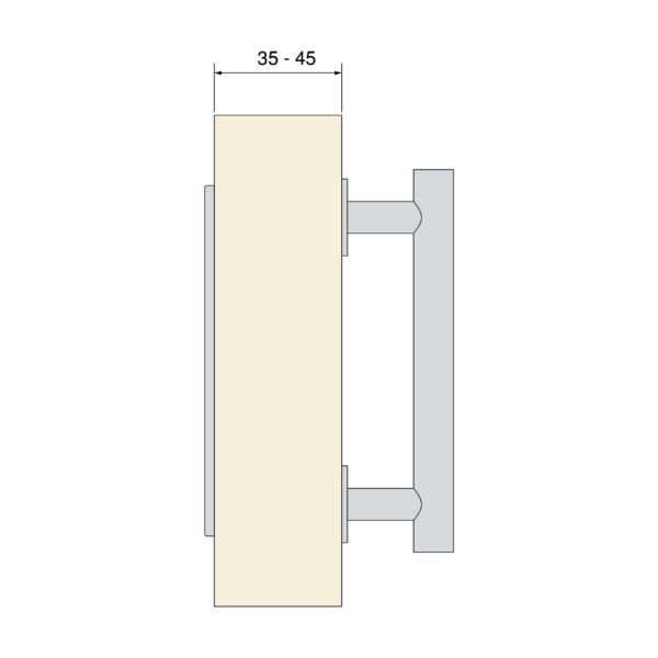 Emuca Poignée pour portes coulissantes en bois Pasadena, Longueur 240 mm, entraxe 180 mm, Acier, Noir texturé – Image 9