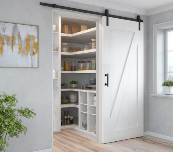 Emuca Poignée pour portes coulissantes en bois Pasadena, Longueur 240 mm, entraxe 180 mm, Acier, Noir texturé – Image 4
