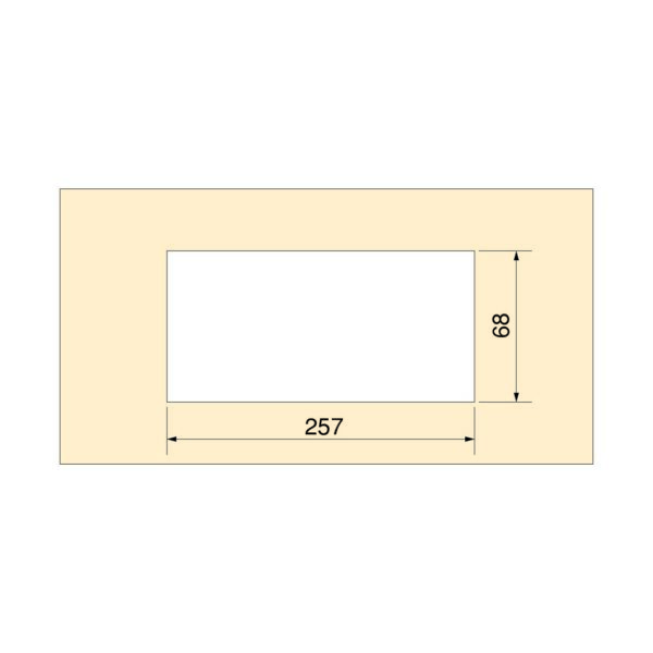 Passe-câbles de table Emuca Quadrum, rectangulaire, 269x80mm, à encastrer, Aluminium, Peint en blanc – Image 5
