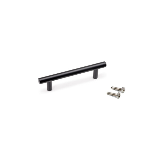 Emuca Lot de 10 poignées pour meubles Orlando, L136mm, entraxe 96mm, Acier, Peint en noir – Image 9