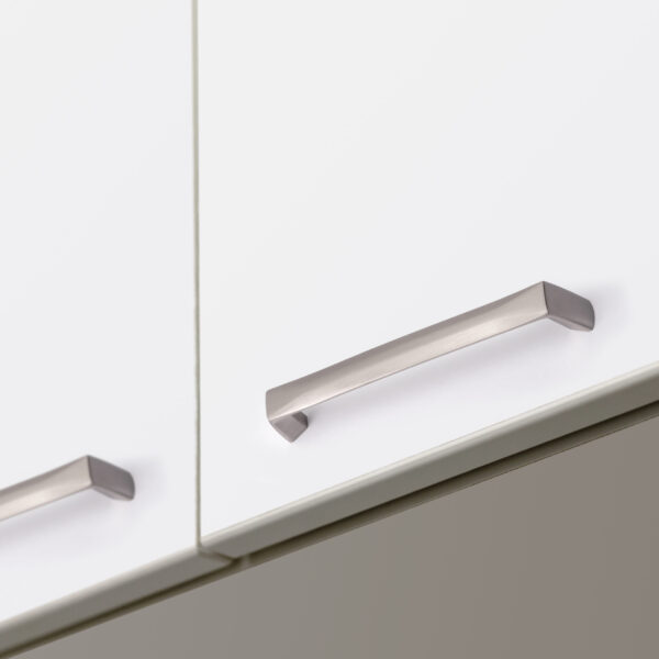 Emuca Lot de 10 poignées pour meubles Canton, L174mm, entraxe 160mm, Zamak, Nickel satiné – Image 3