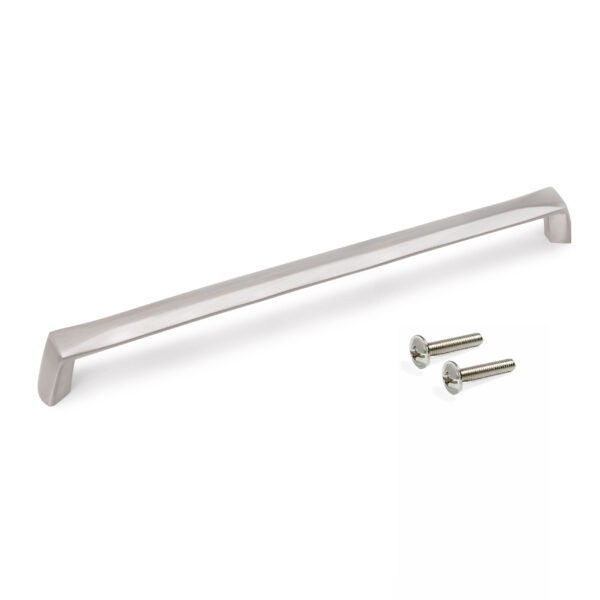 Emuca Lot de 10 poignées pour meubles Canton, L206mm, entraxe 192mm, Zamak, Nickel satiné – Image 5