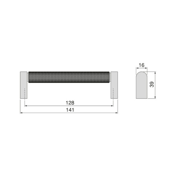 Emuca Lot de 5 poignées pour meubles Bergen, L141mm, entraxe 128mm, Aluminium , peint en or – Image 5