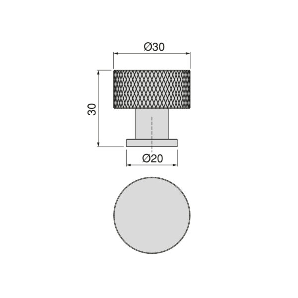 Emuca Lot de 10 boutons pour meubles Argos, diamètre 30mm, Aluminium, Or – Image 6