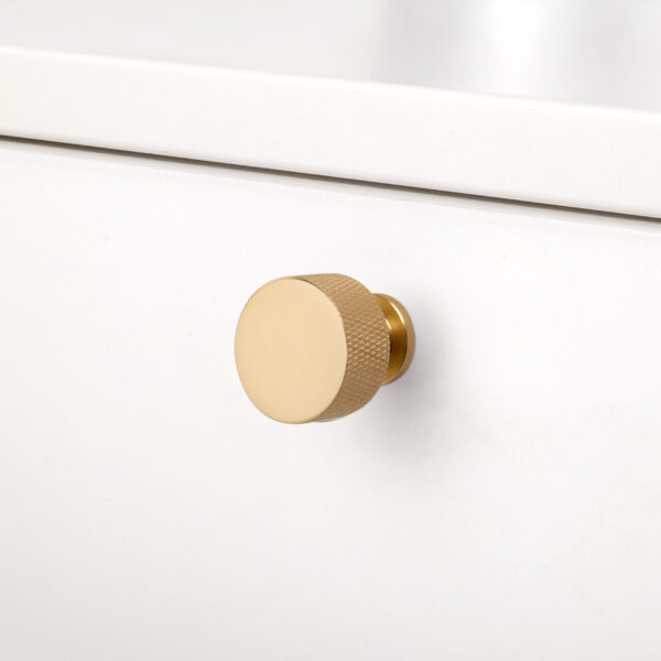 Emuca Lot de 10 boutons pour meubles Argos, diamètre 30mm, Aluminium, Or – Image 2