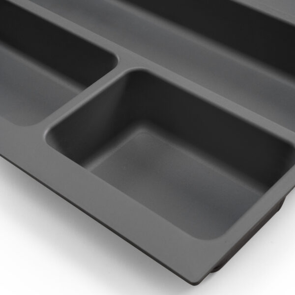Emuca Range-couverts Optima pour tiroir universel, module 700mm, Plastique, Gris antracite – Image 3