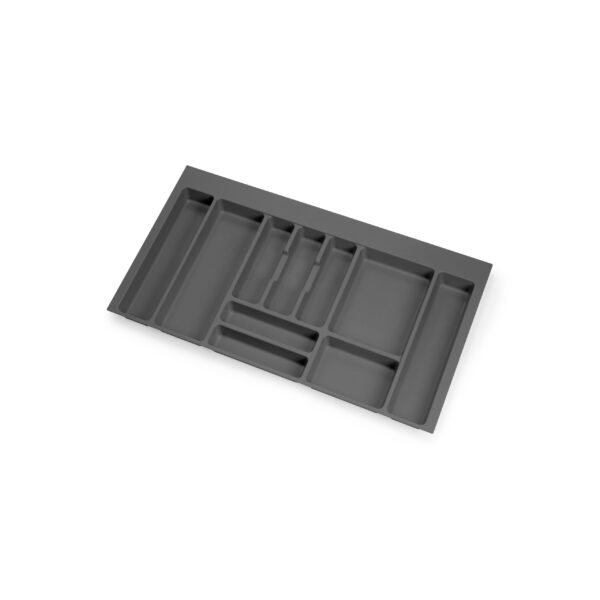 Emuca Range-couverts Optima pour tiroir universel, module 900mm, Plastique, Gris antracite