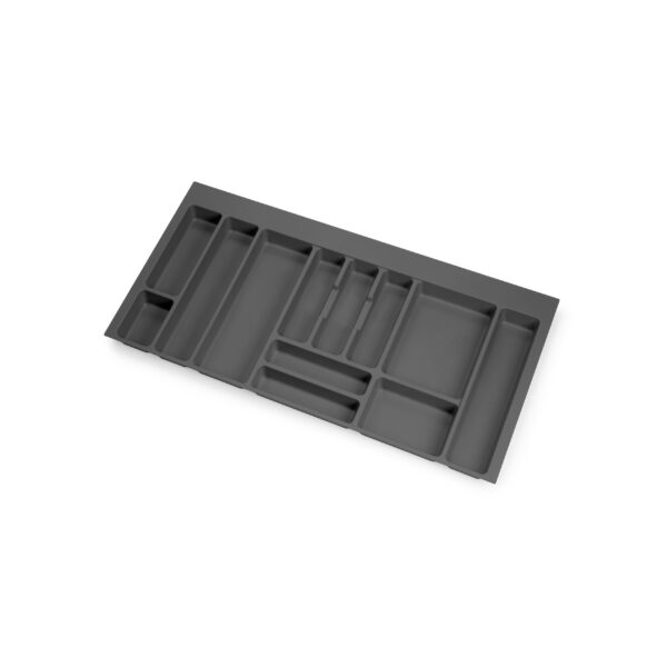 Emuca Range-couverts Optima pour tiroir universel, module 1.000mm, Plastique, Gris antracite