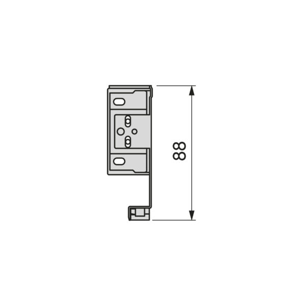Emuca Tiroir extérieur Simplex 25kg hauteur 88mm, profondeur 490mm, acier, Gris antracite – Image 4