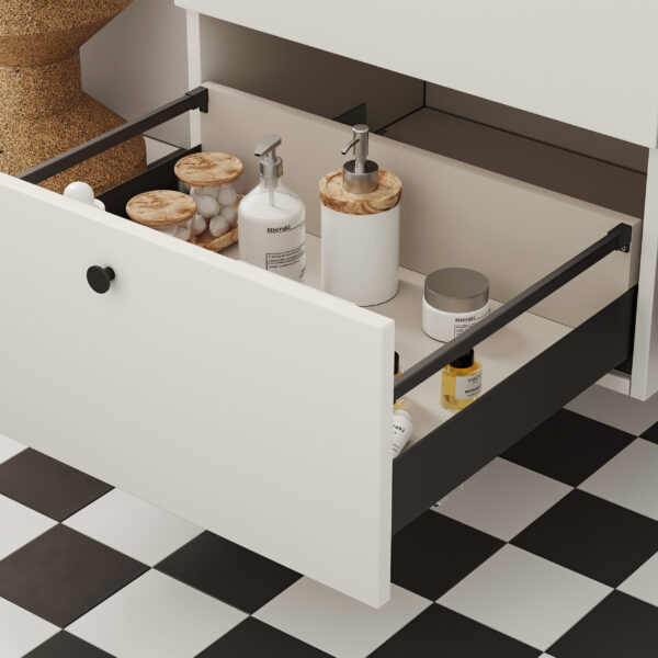 Emuca Tiroir extérieur Simplex 25kg hauteur 88mm, profondeur 490mm, acier, Gris antracite – Image 2