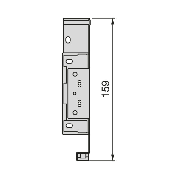 Emuca Tiroir extérieur Simplex 25kg hauteur 159mm, profondeur 490mm, acier, peint en blanc – Image 3
