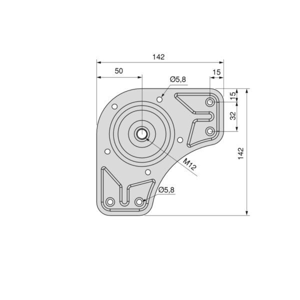 Emuca Lot de 4 pieds de table, diamètre 60mm, H 830mm, Acier, Peint en noir – Image 3