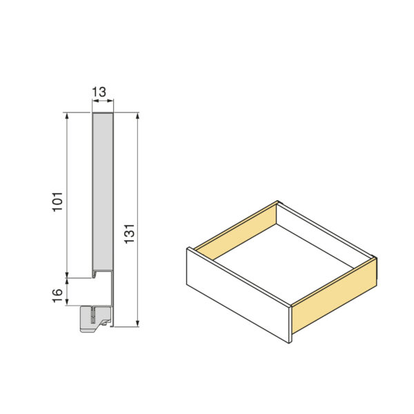 Emuca Tiroir extérieur Protone 30kg , coulisses à sortie totale et fermeture amortie, hauteur 131mm, profondeur 400mm, Acier, Peint en blanc – Image 8