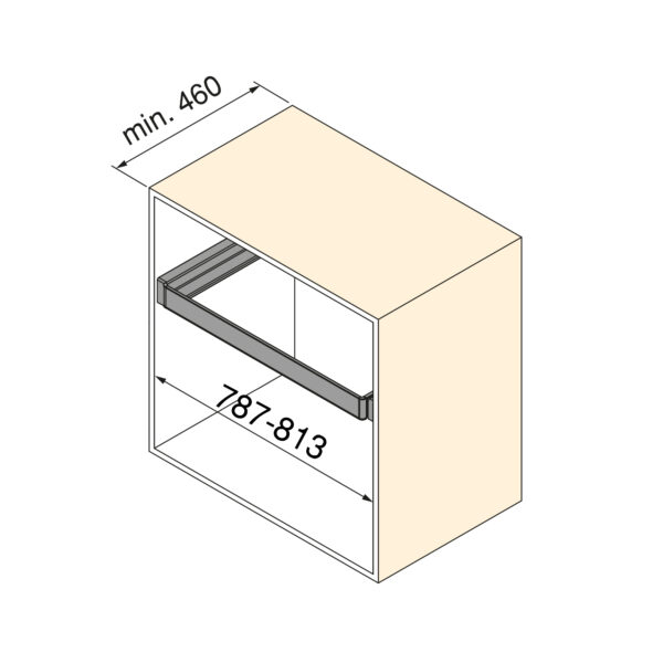 Emuca Rack avec glissières à extension totale et à fermeture douce pour accessoires d'armoire Quartz, 787-813mm, Aluminium et plastique, Titane – Image 22