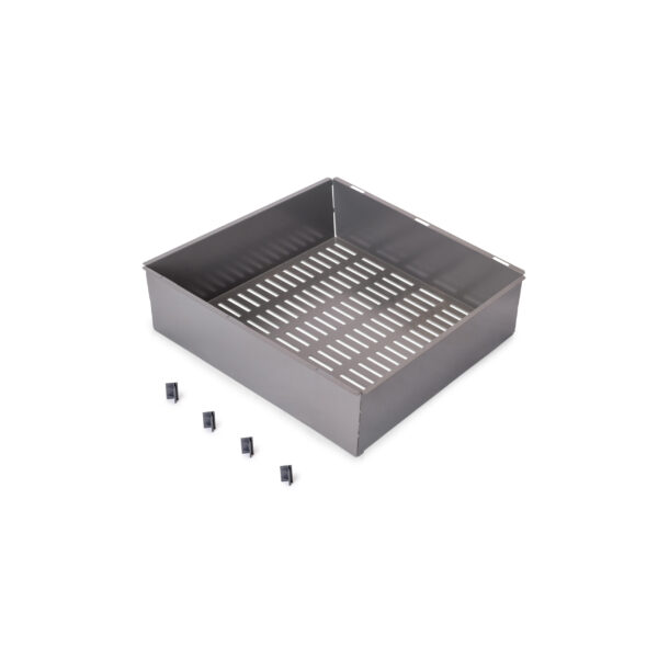 Emuca Panier métallique pour armoires et dressings Quartz, 440 (M60), Acier, Titane