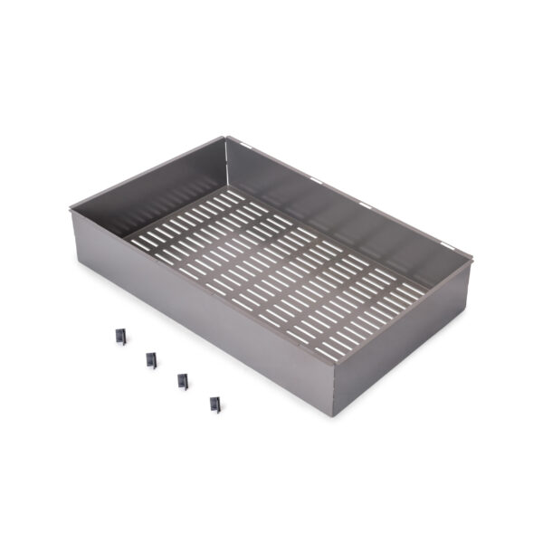 Emuca Panier métallique pour armoires et dressings Quartz, 640 (M80), Acier, Titane