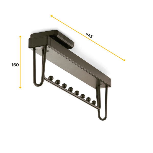 Emuca Porte-vêtements extractible Quartz pour armoire, Plastique et Aluminium, Titane – Image 7