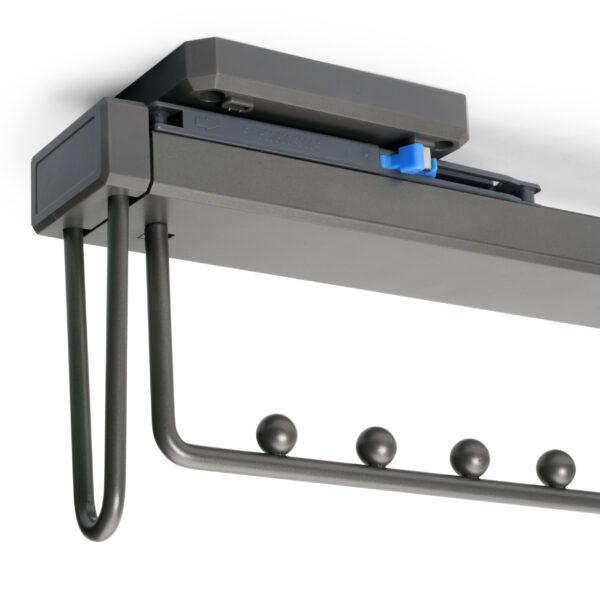 Emuca Porte-vêtements extractible Quartz pour armoire, Plastique et Aluminium, Titane – Image 5