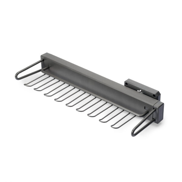 Emuca Porta cravates latéral extractible Quartz, Plastique et Aluminium, Titane