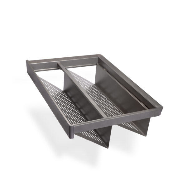 Emuca Kit de range-chaussures extractible pour armoires Quartz, réglable, module 600mm, Acier, aluminium et plastique, Titane – Image 4