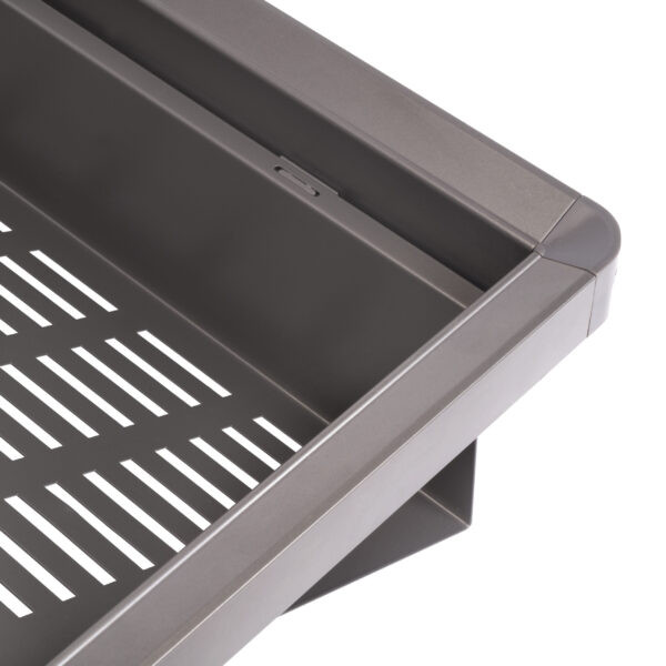 Emuca Kit de range-chaussures extractible pour armoires Quartz, réglable, module 700mm, Acier, aluminium et plastique, Titane – Image 6