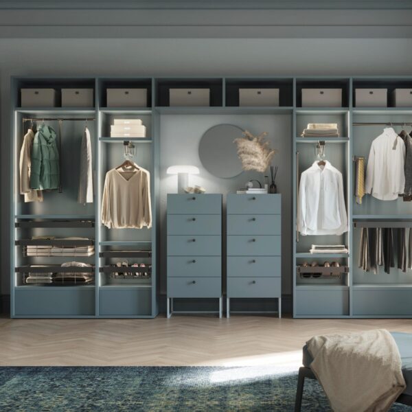 Emuca Rack avec glissières à extension totale et à fermeture douce pour accessoires d'armoire Quartz, 562-588mm, Aluminium et plastique, Titane – Image 5