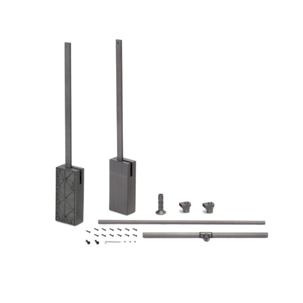 Emuca Penderie rabattable pour armoire Sway, 450 - 600mm, Acier, Aluminium et Plastique, Peint en titane