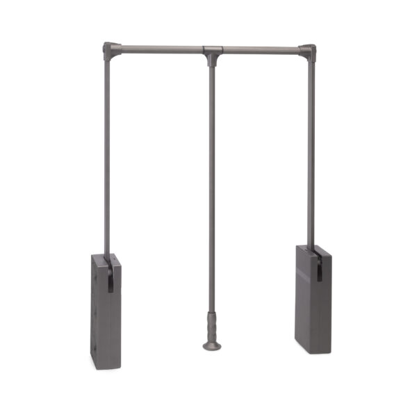 Emuca Penderie rabattable pour armoire Sway, 600 - 830mm, Acier, Aluminium et Plastique, Peint en titane – Image 5