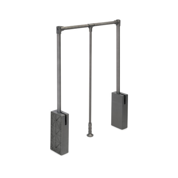 Emuca Penderie rabattable pour armoire Sway, 600 - 830mm, Acier, Aluminium et Plastique, Peint en titane – Image 6