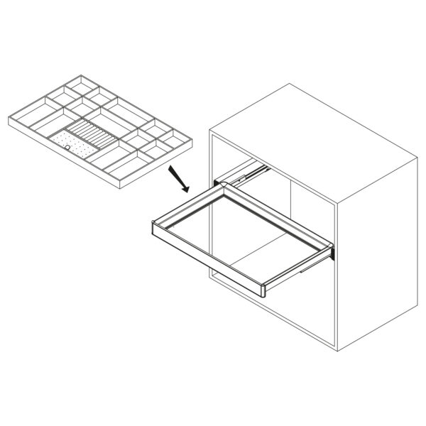 Emuca Tiroir organisateur pour placards et commodes Quartz, 440 (M60), Eco-pelle et bois, Titane – Image 7