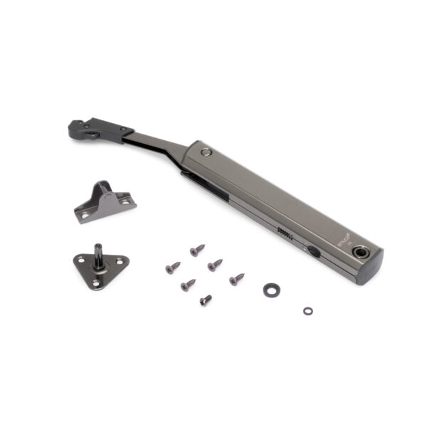 Emuca Compas pour portes levantes Altius One, Gamme de force 1440-2200, Acier, Titane