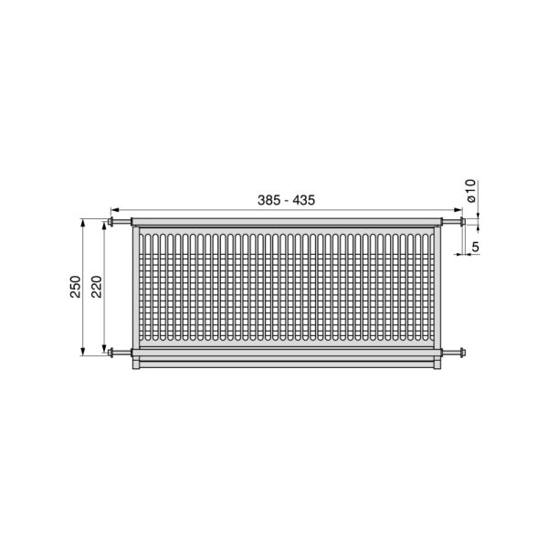 Emuca Égouttoir acier inoxydable Drynox, module 450mm, acier inoxydable – Image 9