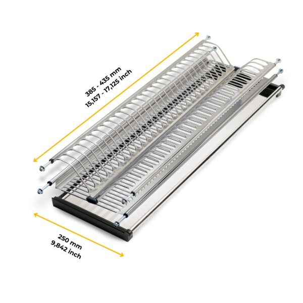 Emuca Égouttoir acier inoxydable Drynox, module 450mm, acier inoxydable – Image 10