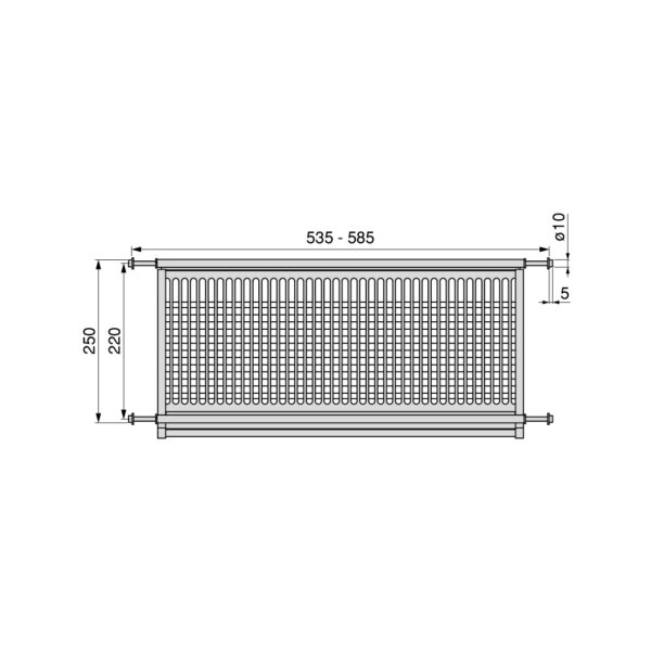 Emuca Égouttoir acier inoxydable Drynox, module 600mm, acier inoxydable – Image 9