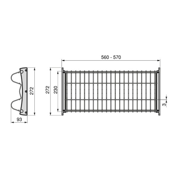 Emuca Égouttoir Suprastar pour module, 600, Acier, Chromé – Image 8