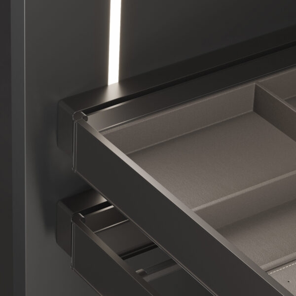 Emuca Ensemble de 2 Entretoise latérale pour le cadre Quartz, Plastique, Titane – Image 3
