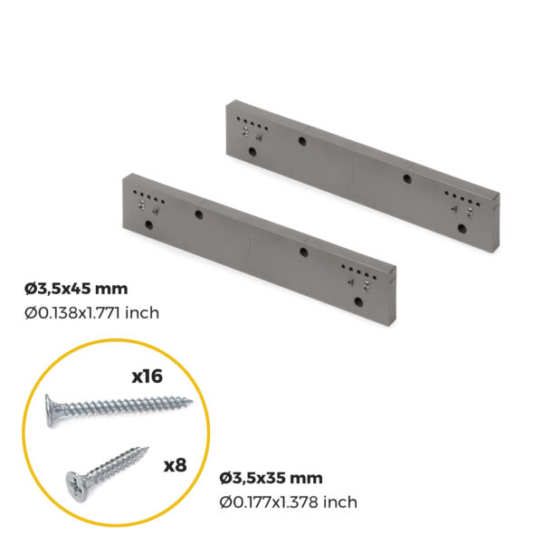Emuca Ensemble de 2 Entretoise latérale pour le cadre Quartz, Plastique, Titane – Image 6