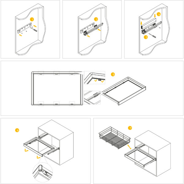 Emuca Kit tiroir à chaussures et rack ajustable Quartz pour armoires, glissières extension totale et à fermeture douce, Module 90cm, Finition Titane – Image 13