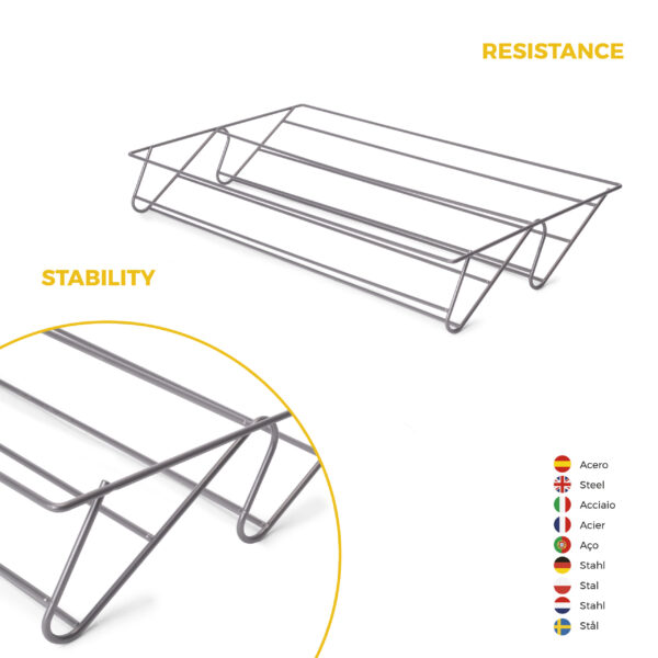 Emuca Kit tiroir à chaussures et rack ajustable Quartz pour armoires, glissières extension totale et à fermeture douce, Module 80cm, Finition Titane – Image 8