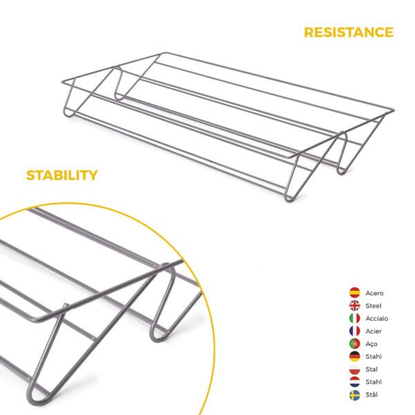 Emuca Kit tiroir à chaussures et rack ajustable Quartz pour armoires, glissières extension totale et à fermeture douce, Module 90cm, Finition Titane – Image 8