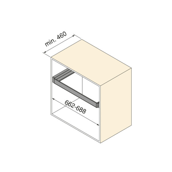 Emuca Kit de porte-pantalon à 7tringles et rack ajustable Quartz pour armoires, glissières extension totale et à fermeture douce, Module 70cm, Finition Titane – Image 12