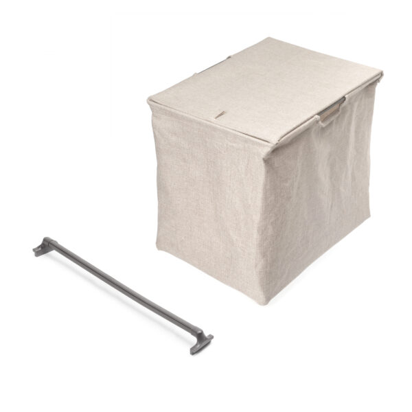 Emuca Kit de porte-pantalon à 7tringles, panier et rack ajustable Quartz pour armoires, glissières extension totale et à fermeture douce, Module 90cm, Finition Titane – Image 5