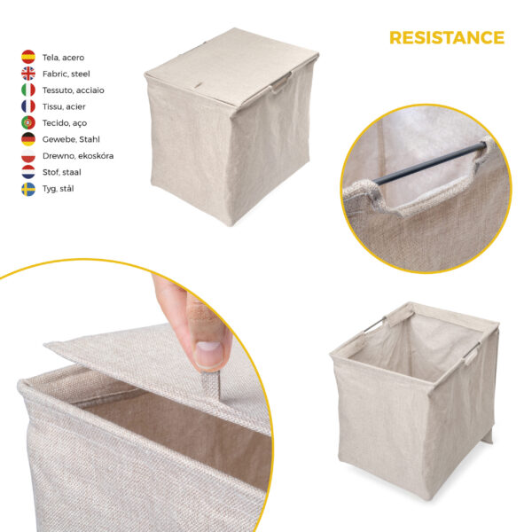 Emuca Kit de porte-pantalon à 7tringles, panier et rack ajustable Quartz pour armoires, glissières extension totale et à fermeture douce, Module 90cm, Finition Titane – Image 9