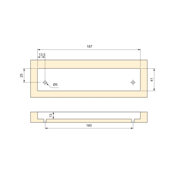 Emuca Lot de 20 poignées pour meubles Alfafar, L190mm, entraxe 160mm, Aluminium, Anodisé mat – Image 5
